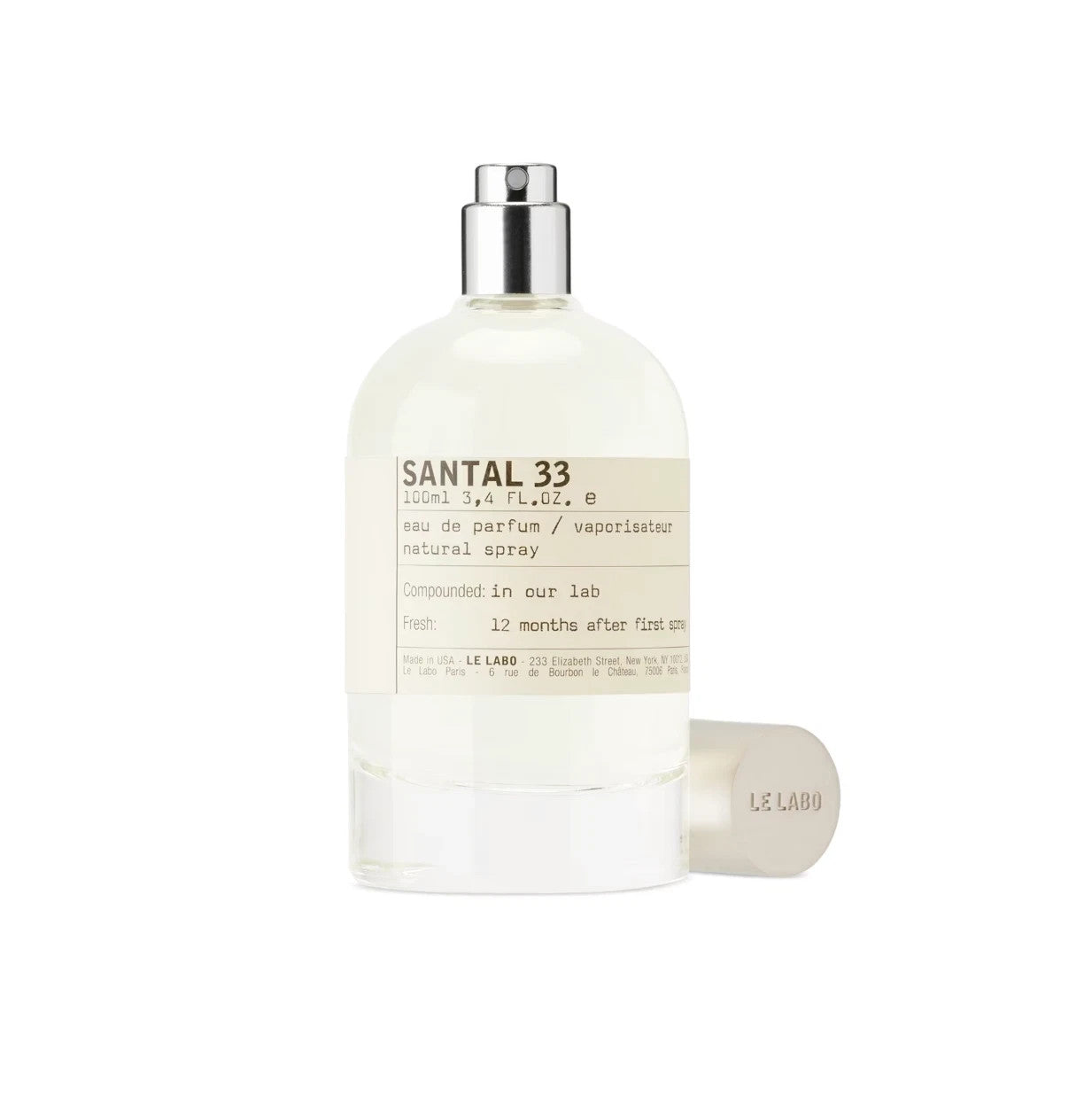 Le Labo Santal 33 3.4 Oz Unisex Eau De Parfum Spray -New without Box