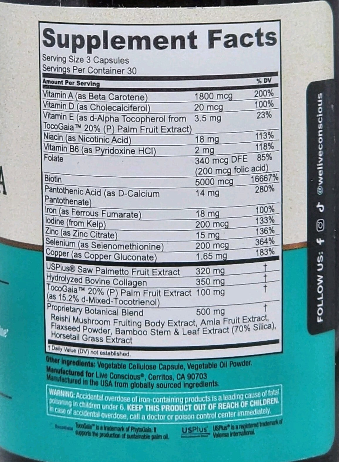 Hair La Vie Grow Strengthen Protect Rejuvenate Hair Vitamins Exp. 07/2026