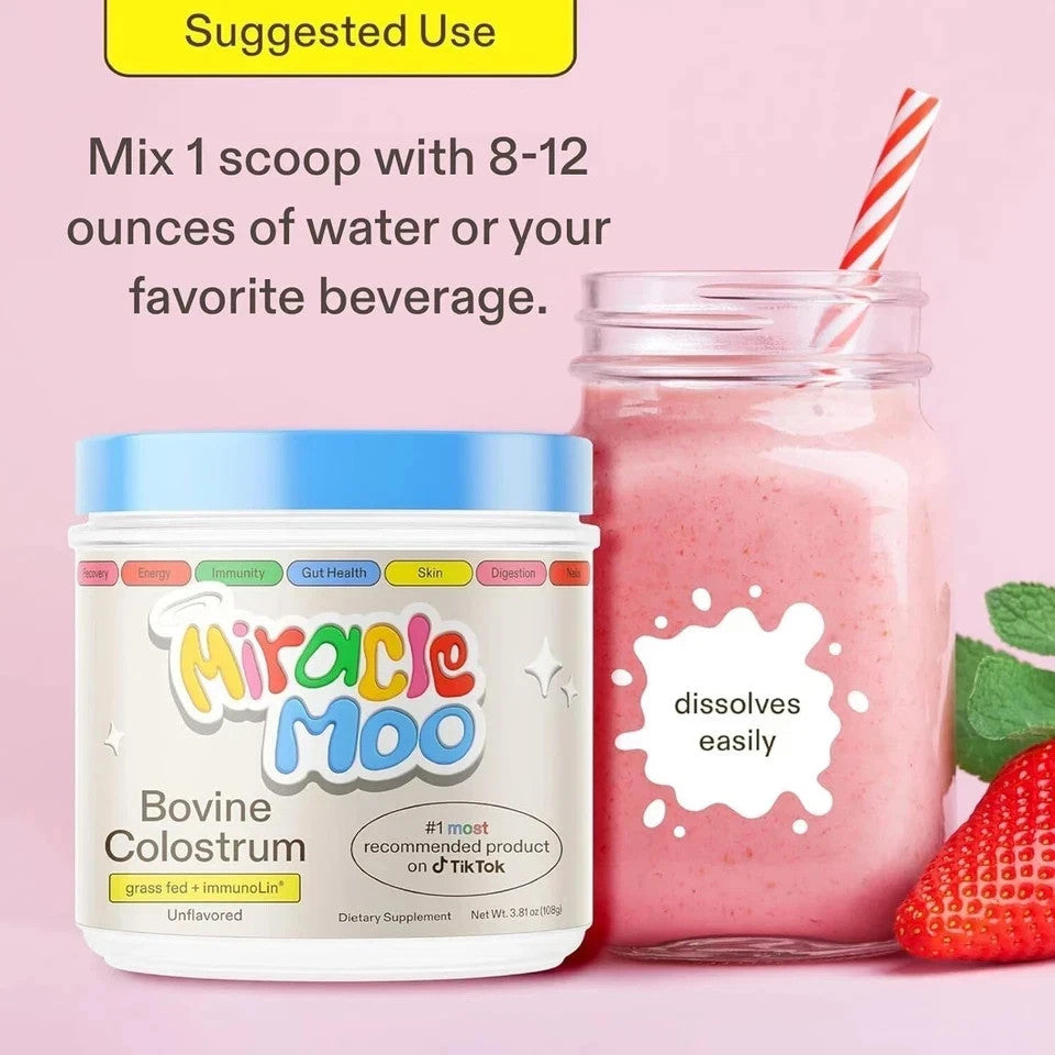 Colostrum Supplement for Gut Health, Hair Growth, Beauty and Immune Support 60 S