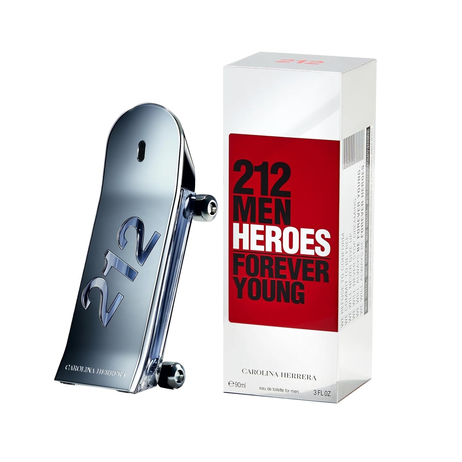 Carolina Herrera 212 Heroes Forever Young Cologne EDT - 3 oz / 90 ml