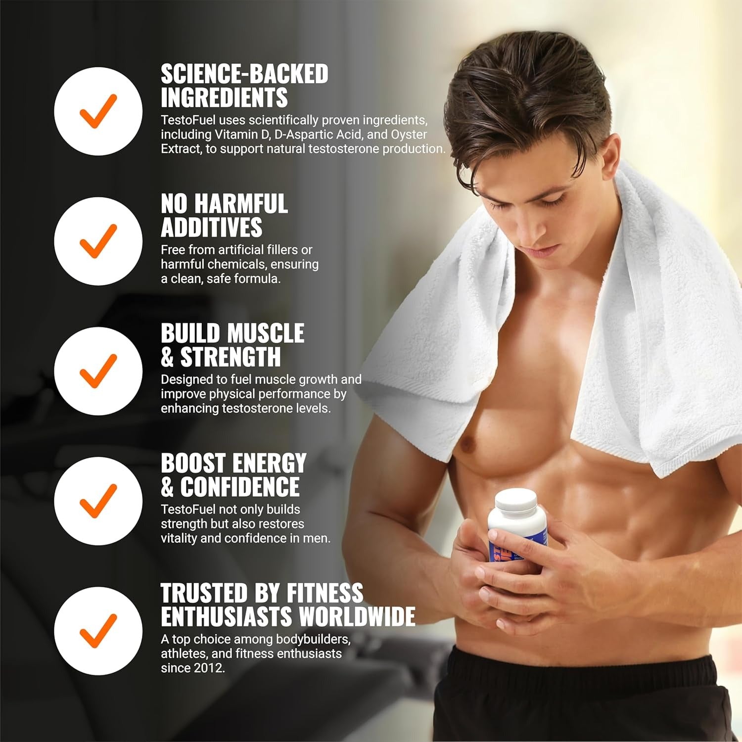 TestoFuel 120 T-Booster Pills - Test Booster for Men