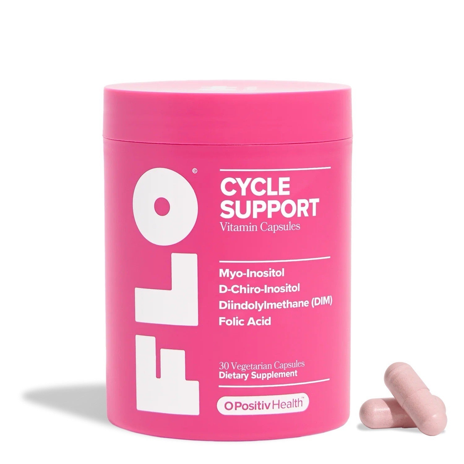 FLO Ovarian Support Vitamin 90 Vegan Capsules Dietary Supplement Hormone Balance