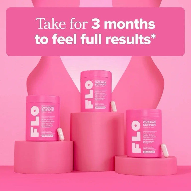 FLO Ovarian Support Vitamin 90 Vegan Capsules Dietary Supplement Hormone Balance