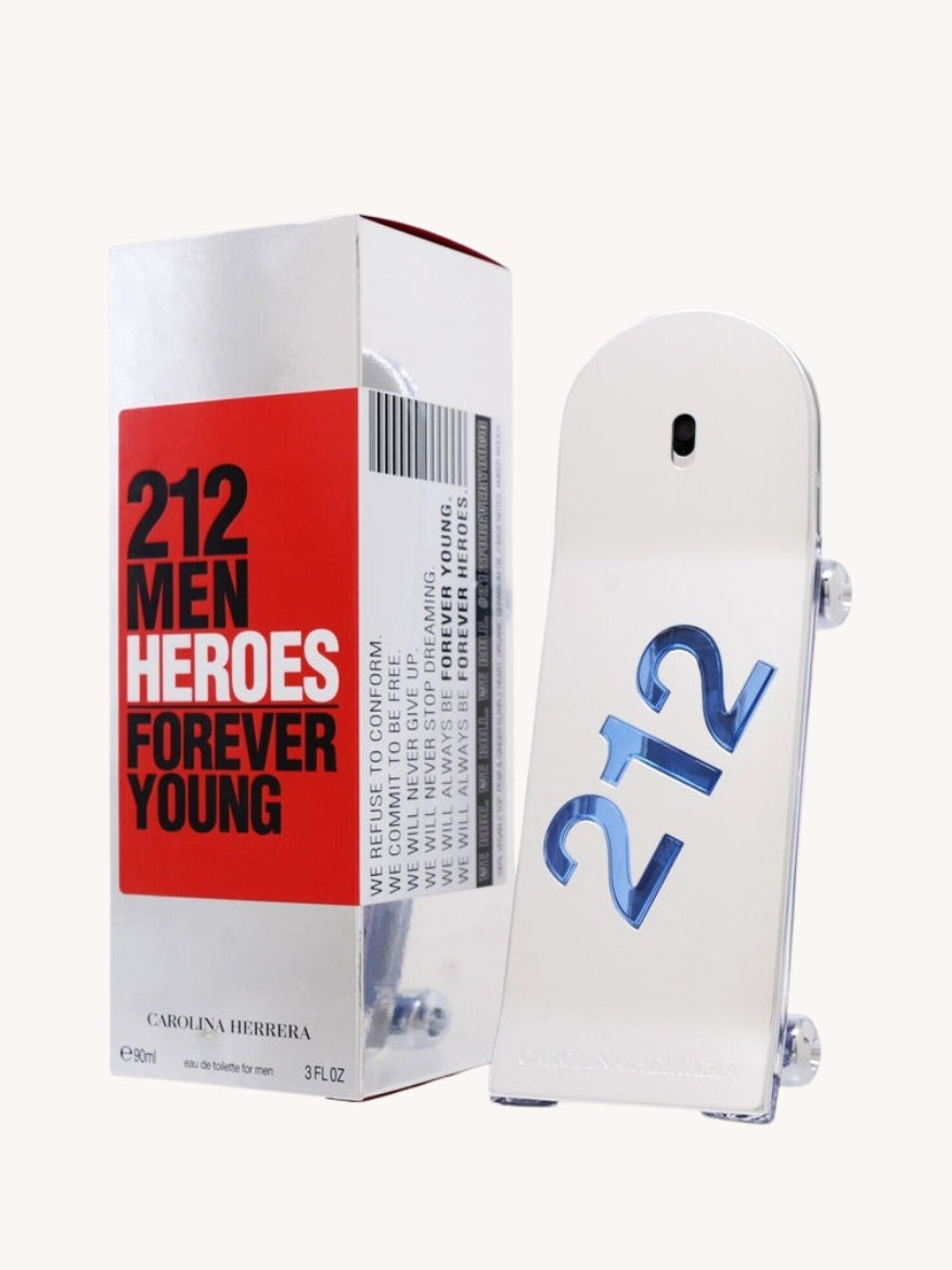 Carolina Herrera 212 Heroes Forever Young Cologne EDT - 3 oz / 90 ml