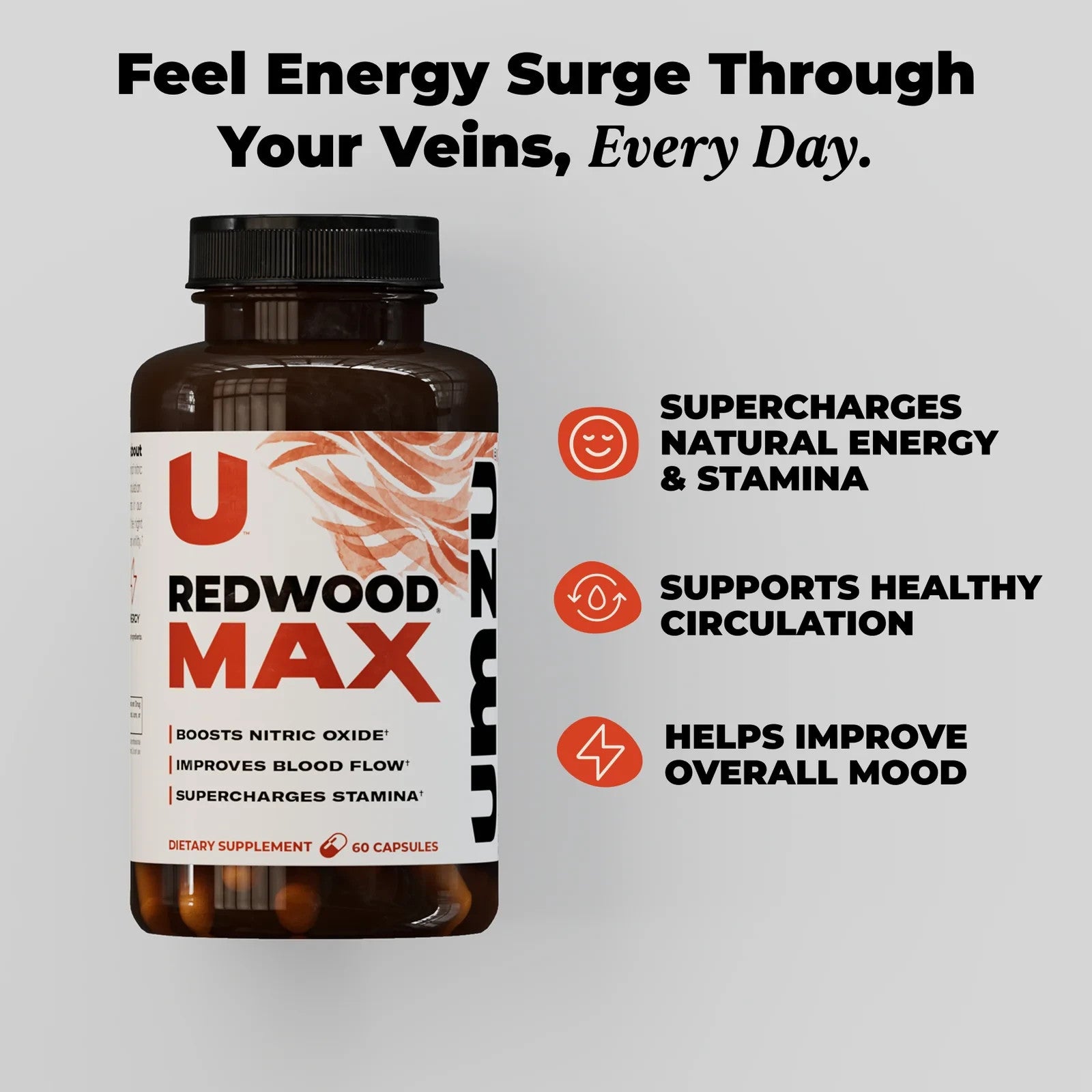 UMZU Redwood MAX 60 Capsules | Boost Nitric Oxide, Blood Flow & Stamina USA