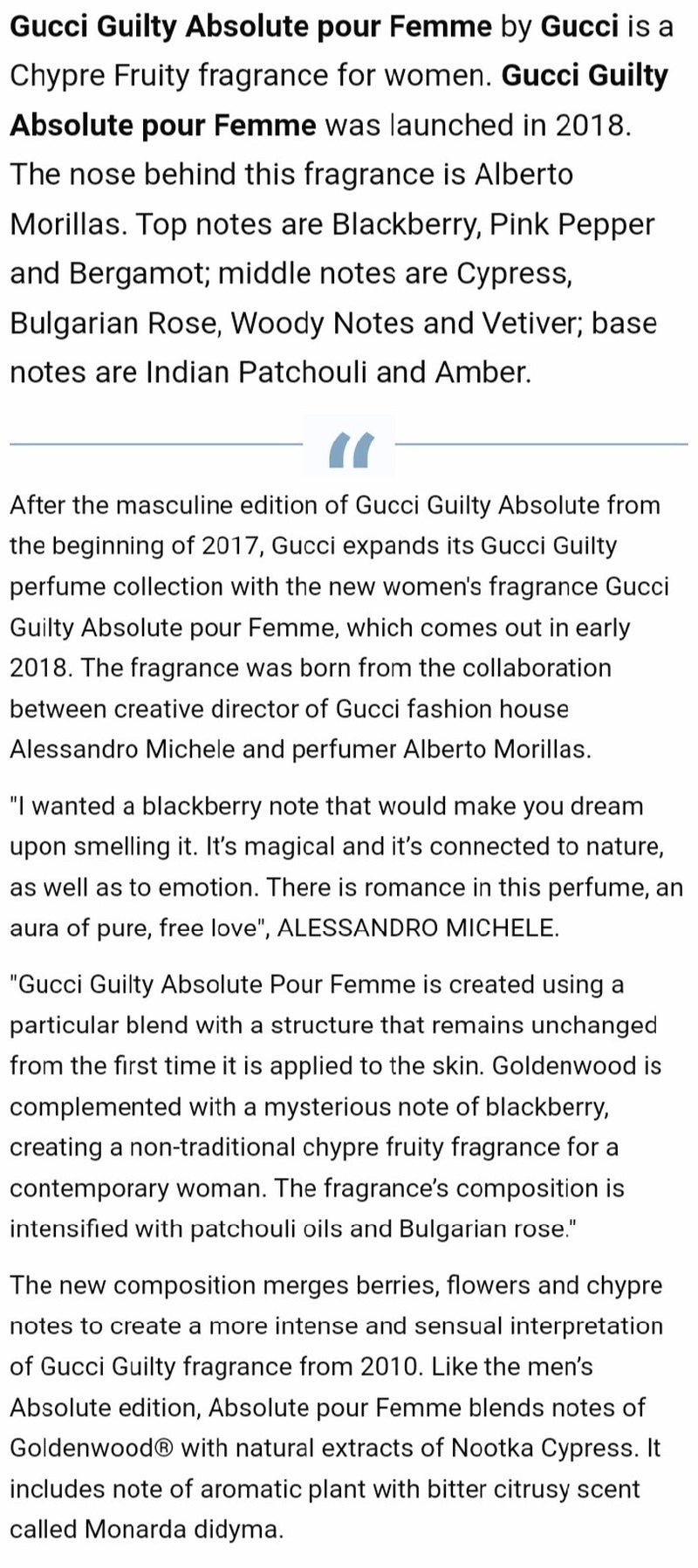 Gucci Guilty Absolute Pour Femme by Gucci for Women 3.0O.Z-90Ml Eau De Parfum