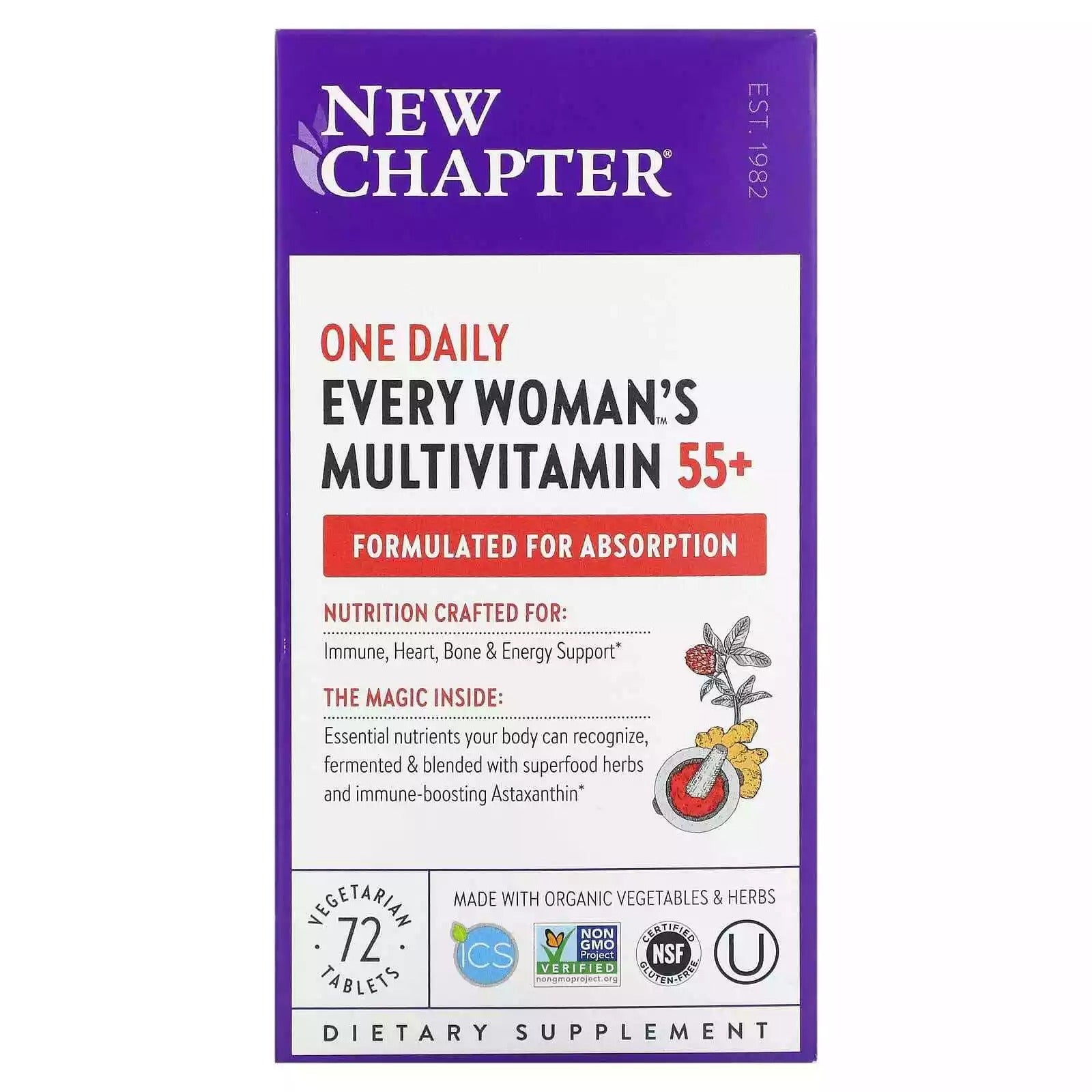 New Chapter 72 Tablets Multivitamin Supplement for Woman