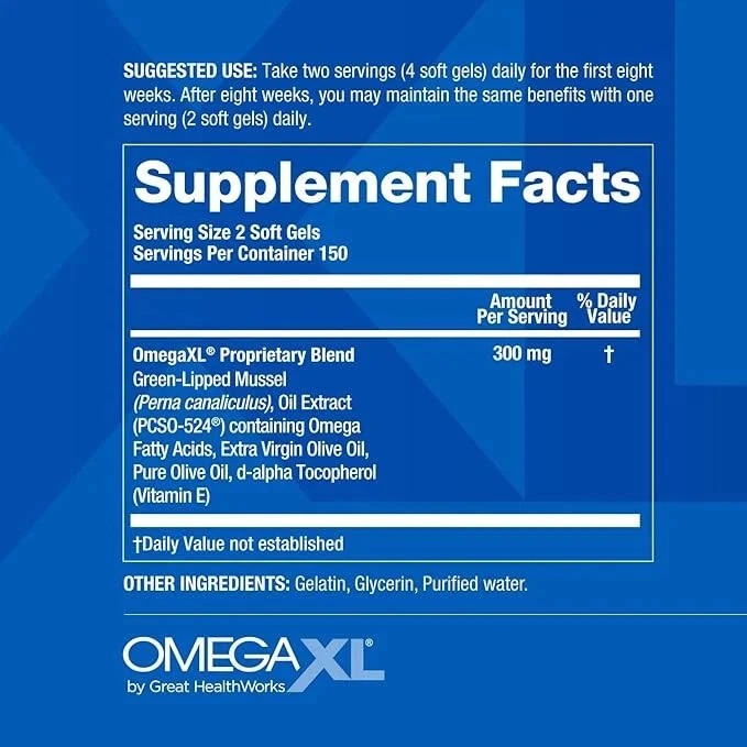 OmegaXL 300 Count, Soft Gels - Joint Health Supplement