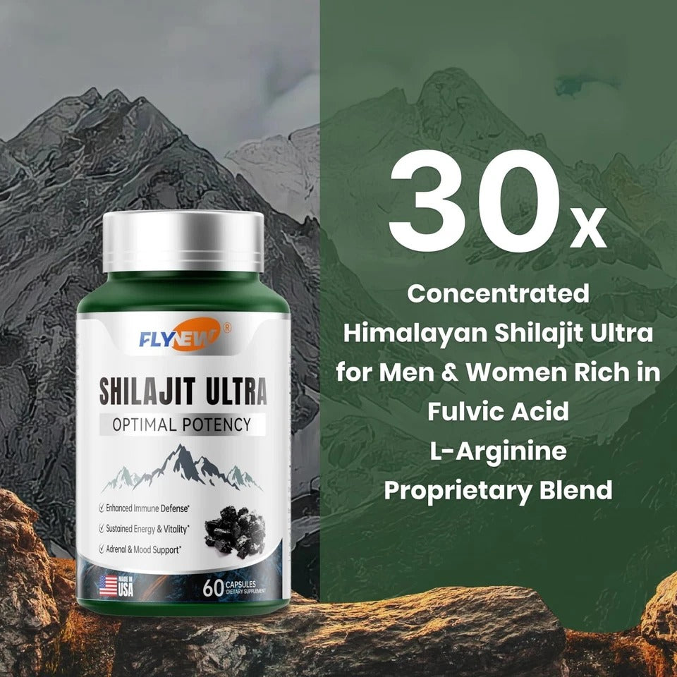 Flynew Shilajit Ultra Optimal Potency, Shilajit Extract with L-Arginine