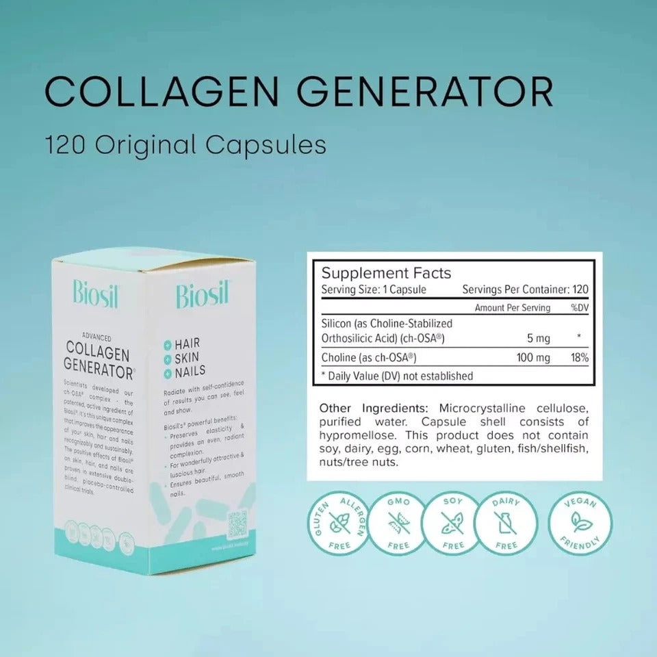 Biosil Collagen Generator with ch-OSA, 120 Capsules