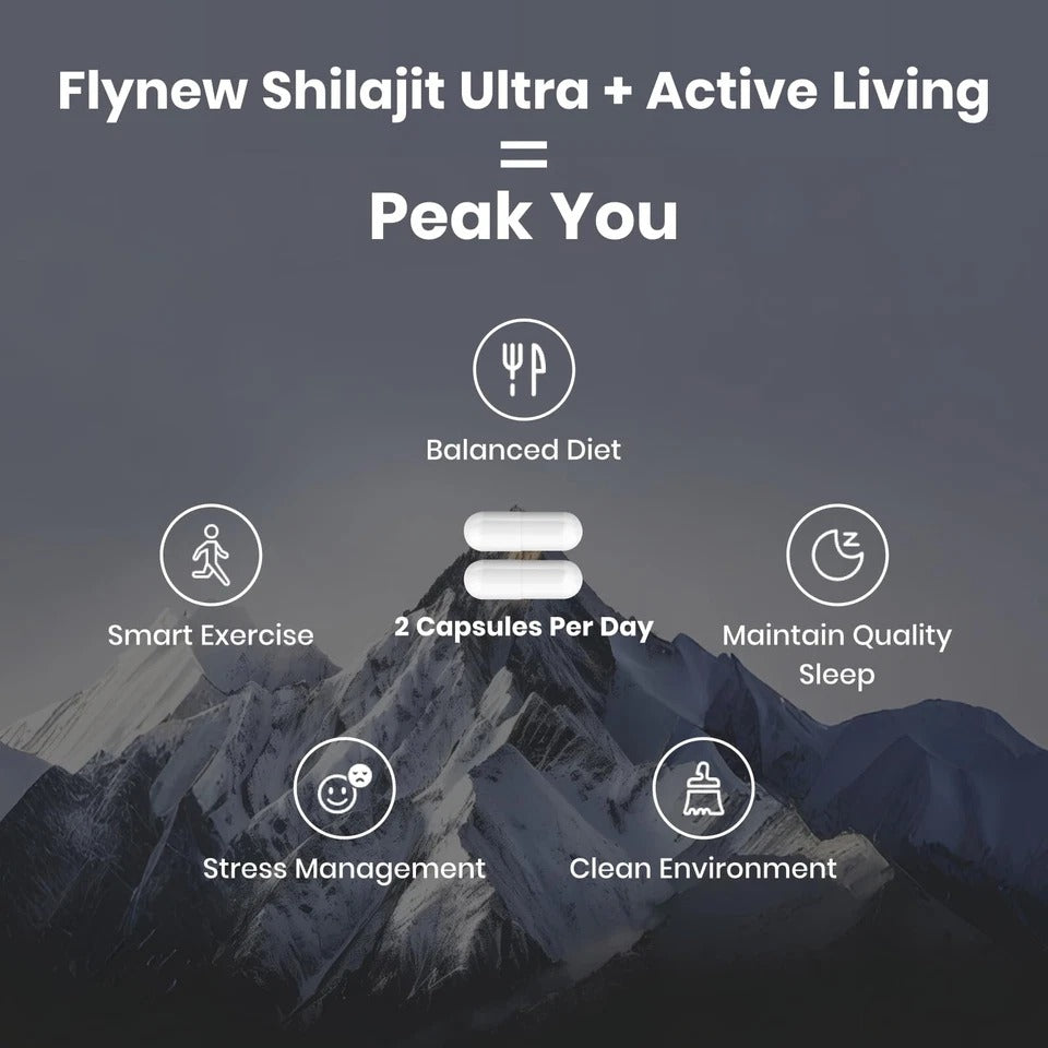Flynew Shilajit Ultra Optimal Potency, Shilajit Extract with L-Arginine