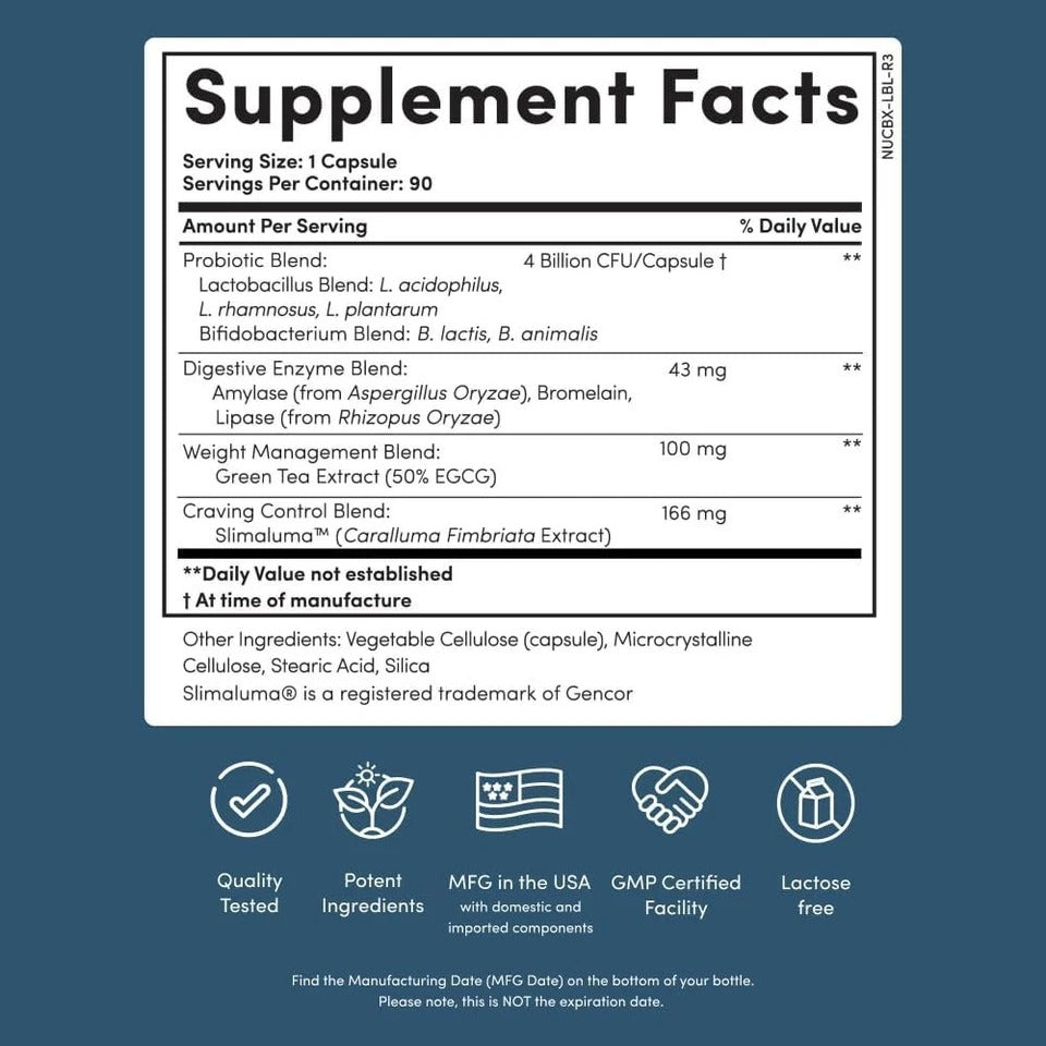 Nucific Bio-X4 Probiotic Supplement, 90 Count