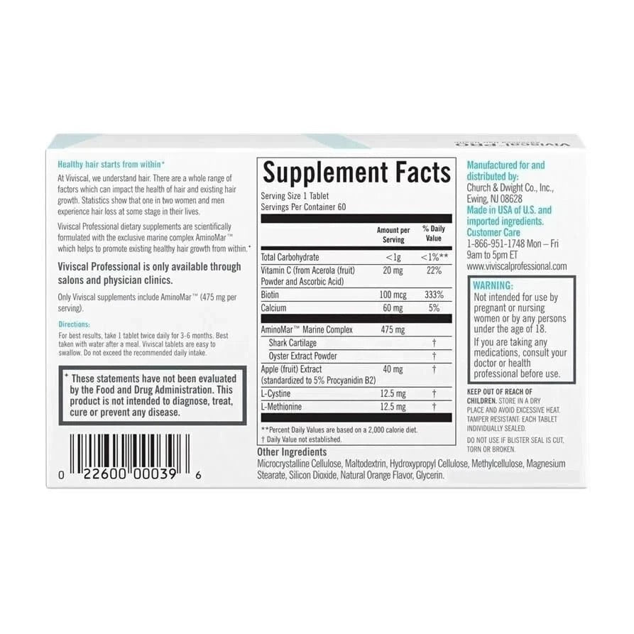 Viviscal Pro Advanced Hair Growth Supplement 180 Tablets